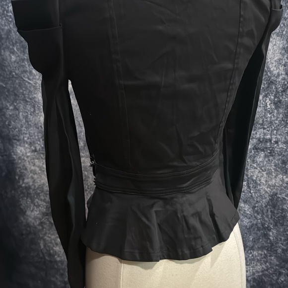 Arden B black cotton jacket w chains Victorian goth strampunk military - Picture 6 of 7